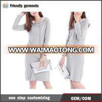 2017 women hot selling customized logo OEM service elongated hoodies with hood